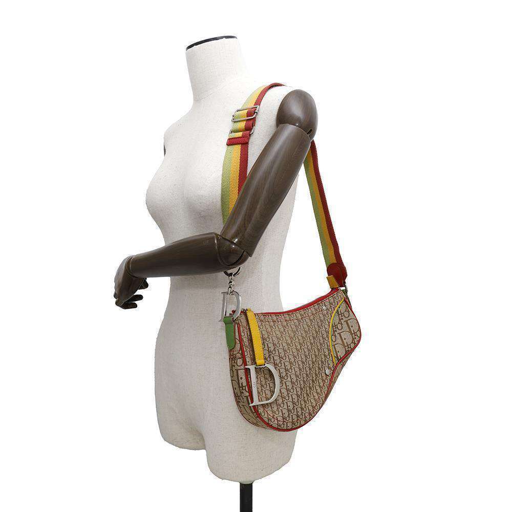 Christian Dior Shoulder Bag Rasta Oblique Saddle Trotter - Picture 4 of 12